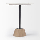 Maxwell Marble Top Pedestal End/Side Table by Mercana at Eve Furniture