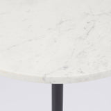 Maxwell Marble Top Pedestal End/Side Table by Mercana at Eve Furniture