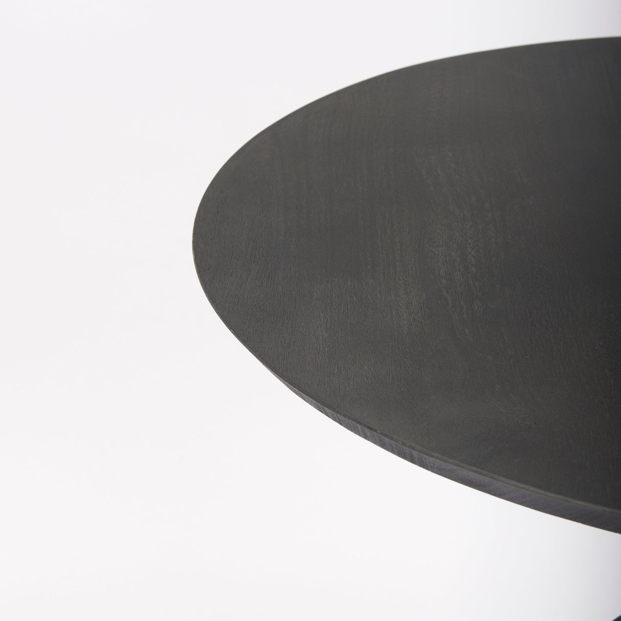 Maxwell Round Black-Brown Wood w/ Black Metal Pedestal Bistro Table by Mercana at Eve Furniture