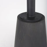 Maxwell Round Black-Brown Wood w/ Black Metal Pedestal Bistro Table by Mercana at Eve Furniture