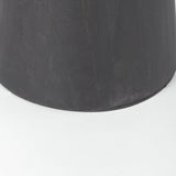 Maxwell Round Black-Brown Wood w/ Black Metal Pedestal Bistro Table by Mercana at Eve Furniture