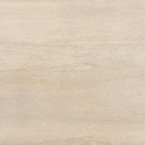 Maxwell Round Light Brown Wood w/ Gold Metal Pedestal Side Table by Mercana at Eve Furniture