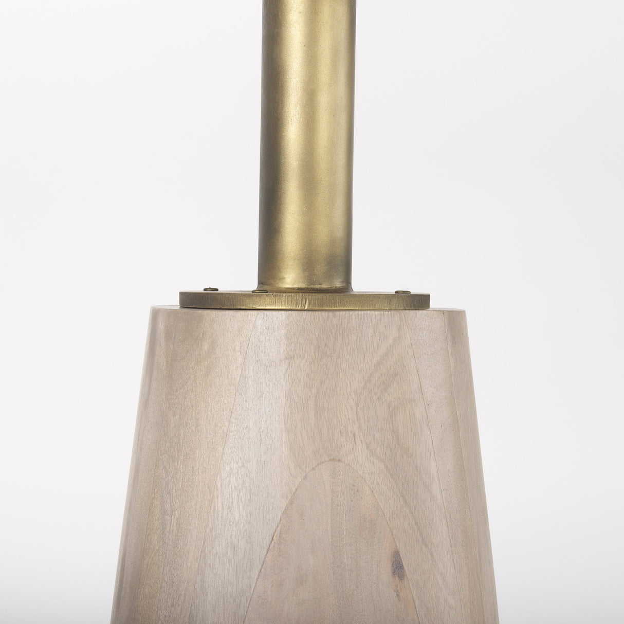 Maxwell Round Light Wood Tabletop & Base w/ Gold Metal Accent Pedestal Bistro Table by Mercana at Eve Furniture