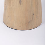 Maxwell Round White Marble Tabletop w/ Blonde Wood & Black Metal Accent Pedestal Bistro Table by Mercana at Eve Furniture
