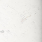 Maxwell Round White Marble Tabletop w/ Blonde Wood & Black Metal Accent Pedestal Bistro Table by Mercana at Eve Furniture