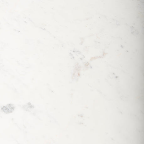Maxwell Round White Marble Tabletop w/ Blonde Wood & Black Metal Accent Pedestal Bistro Table by Mercana at Eve Furniture