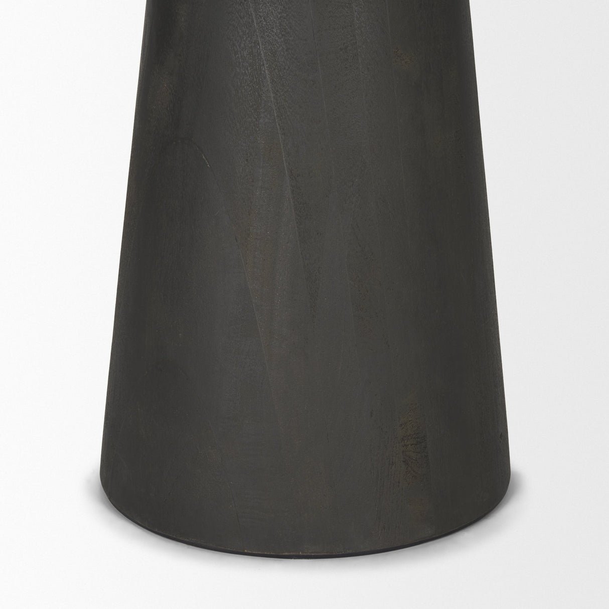 Maxwell Round White Marble Top w/ Black Metal and Wood Pedestal Base Dining Table by Mercana at Eve Furniture
