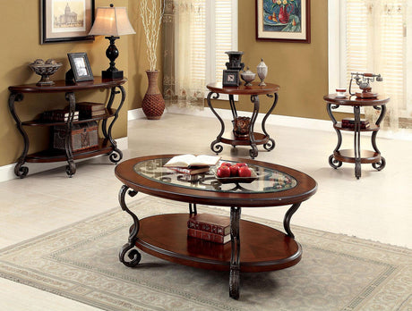 May Brown Cherry Sofa Table by Furniture of America at Eve Furniture