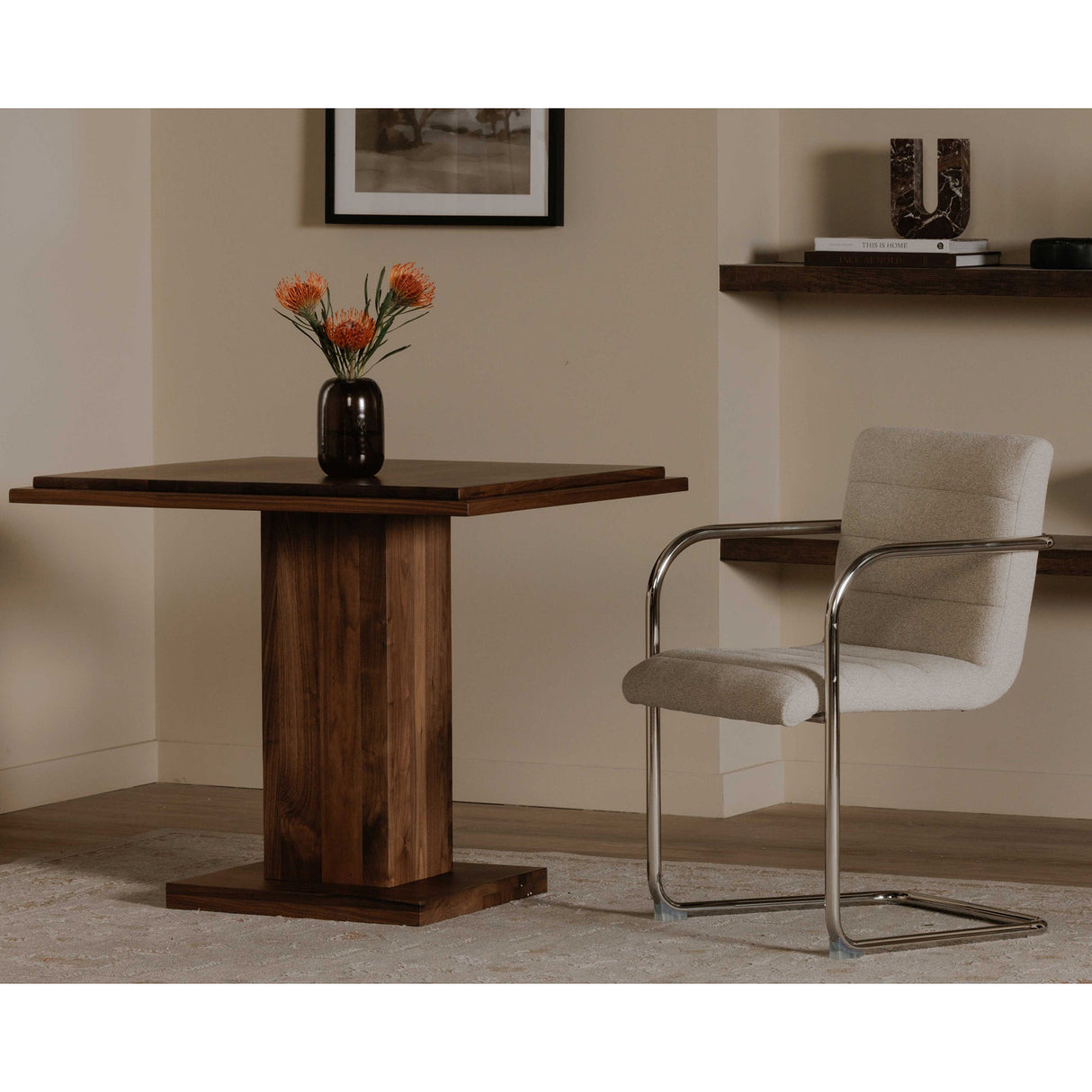 May Walnut Cafe Table by Moe's Home at Eve Furniture
