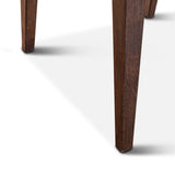 Maya 21" Dining Chair in Black Striped Linen and Black Leather with Dark Legs, Set of 2 by Home Trends & Design at Eve Furniture