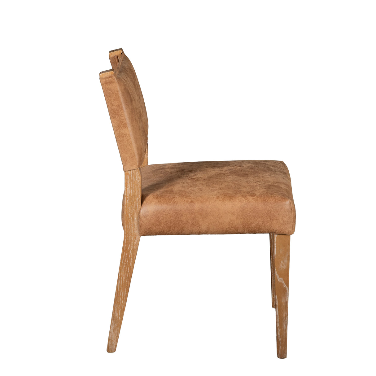 Maya 21" Dining Chair in Tan Leather with Natural Legs by Home Trends & Design at Eve Furniture
