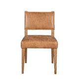 Maya 21" Dining Chair in Tan Leather with Natural Legs by Home Trends & Design at Eve Furniture