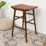 Maya 30" Genuine Leather Stool In Tan by Ashcroft Furniture at Eve Furniture