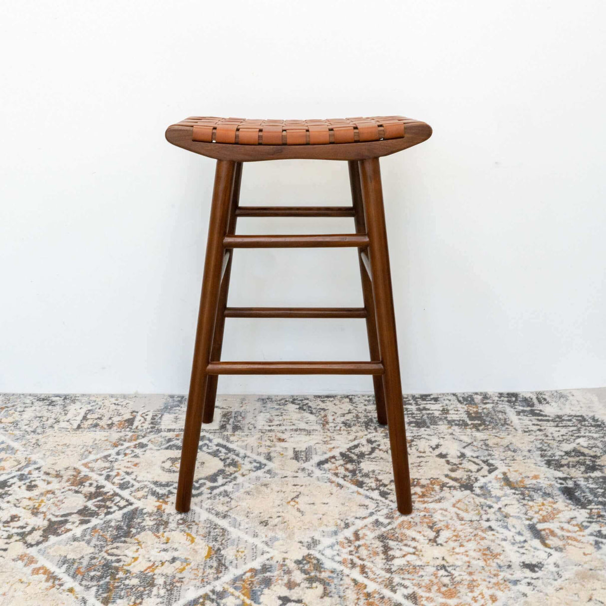 Maya 30" Genuine Leather Stool In Tan by Ashcroft Furniture at Eve Furniture