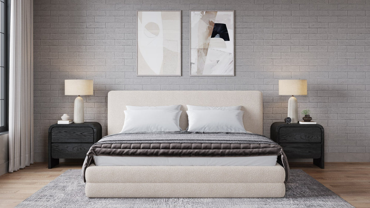 Maya Brun Queen Upholstered Platform Bed by Modus Furniture at Eve Furniture