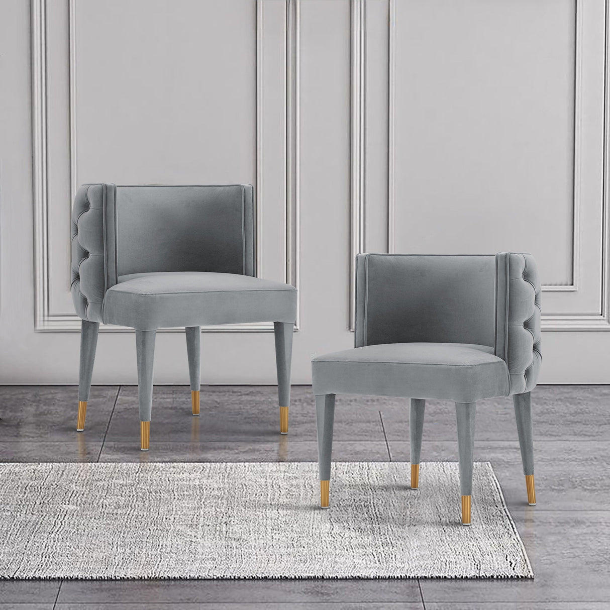 Maya Dining Chair in Grey by Manhattan Comfort at Eve Furniture