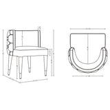 Maya Dining Chair in Grey by Manhattan Comfort at Eve Furniture