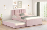 Maya Pink Twin Platform Bed with Trundle by Happy Homes at Eve Furniture