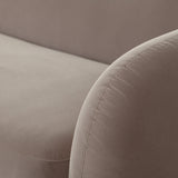 Maya Winter Mink Performance Velvet Sofa by Diamond Sofa at Eve Furniture