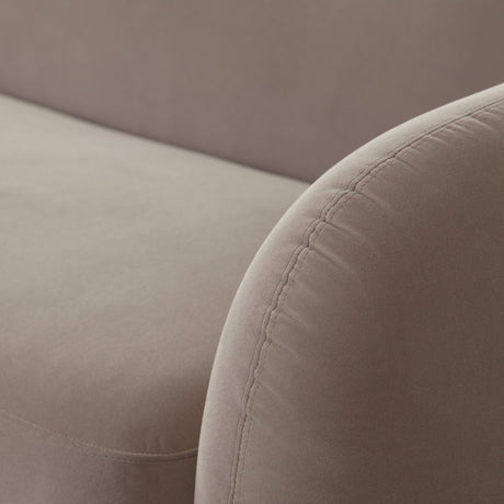 Maya Winter Mink Performance Velvet Sofa by Diamond Sofa at Eve Furniture