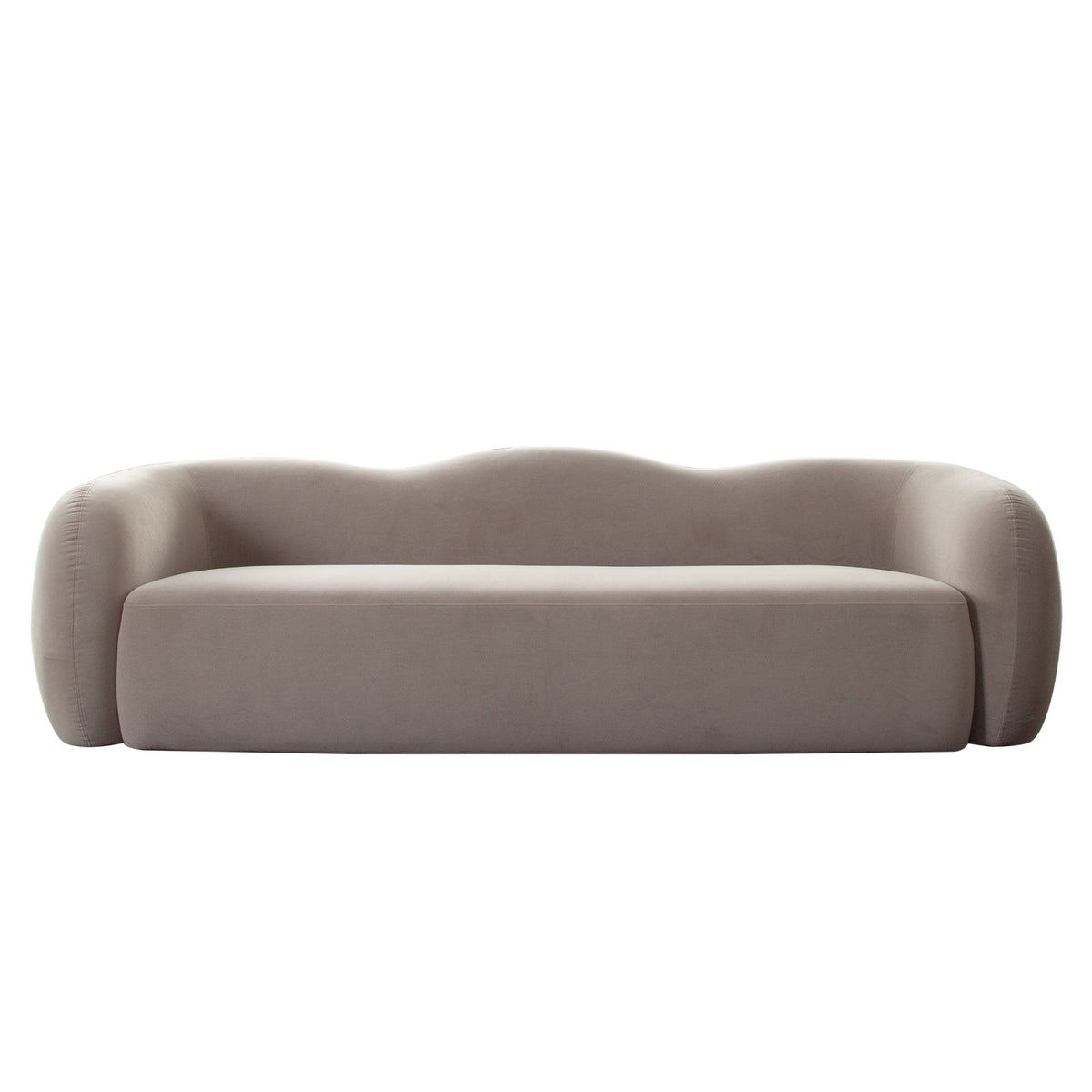 Maya Winter Mink Performance Velvet Sofa by Diamond Sofa at Eve Furniture