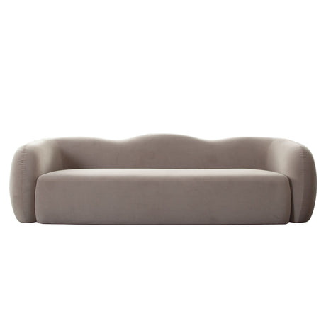 Maya Winter Mink Performance Velvet Sofa by Diamond Sofa at Eve Furniture