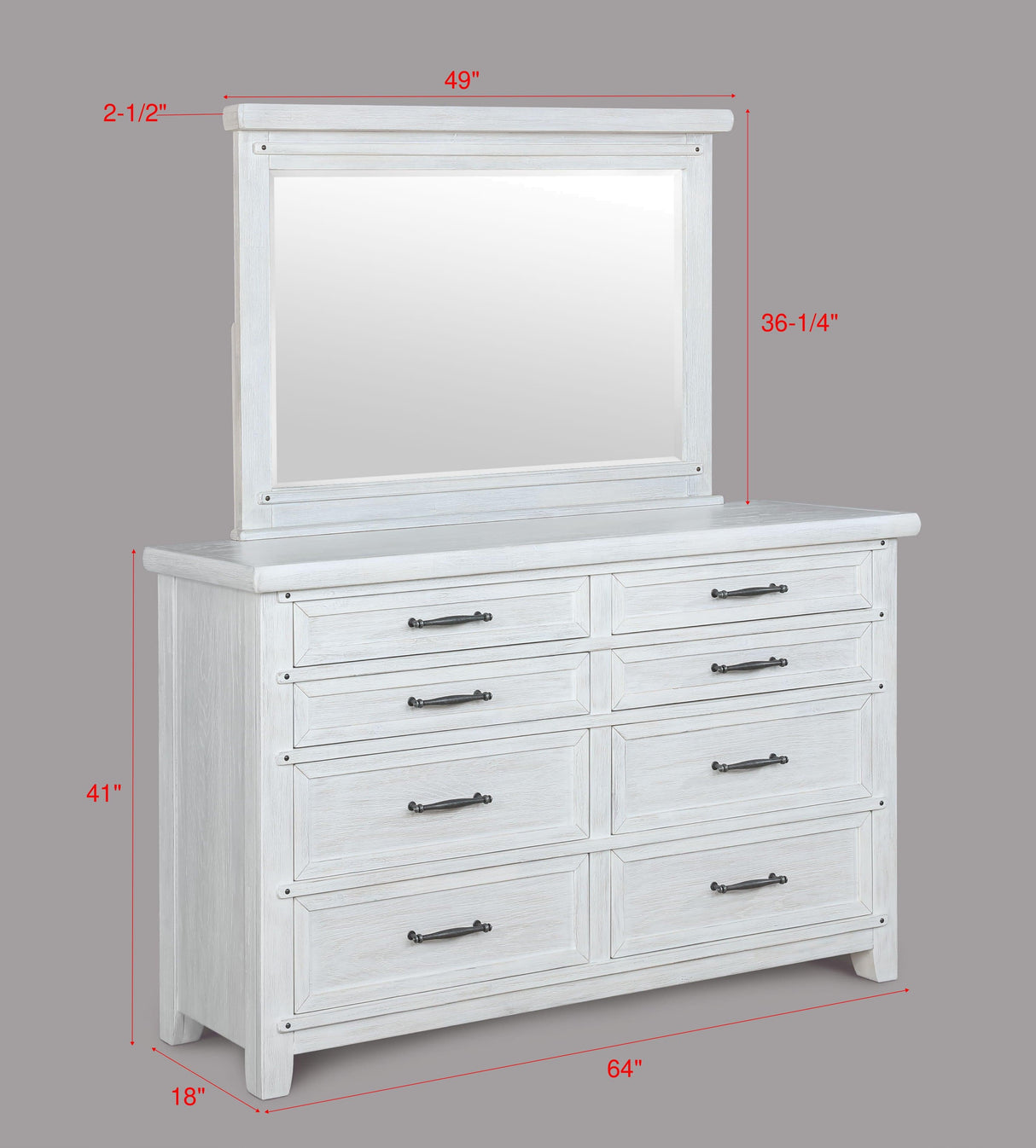 Maybelle White Bedroom Mirror (Mirror Only) by Crown Mark at Eve Furniture