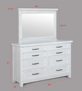 Maybelle White Bedroom Mirror (Mirror Only) by Crown Mark at Eve Furniture