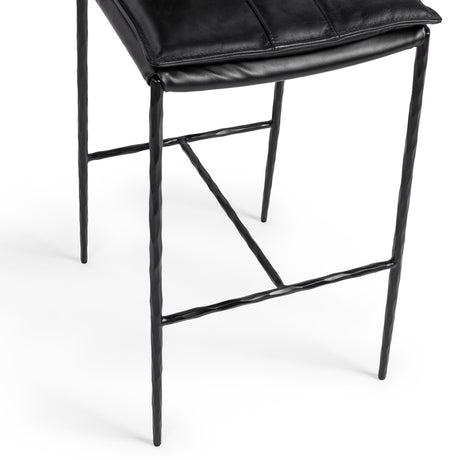 Mayer Jet Black Bar Stool by Classic Home at Eve Furniture