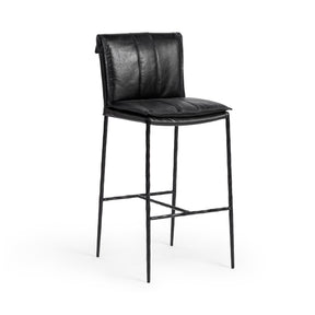 Mayer Jet Black Bar Stool by Classic Home at Eve Furniture