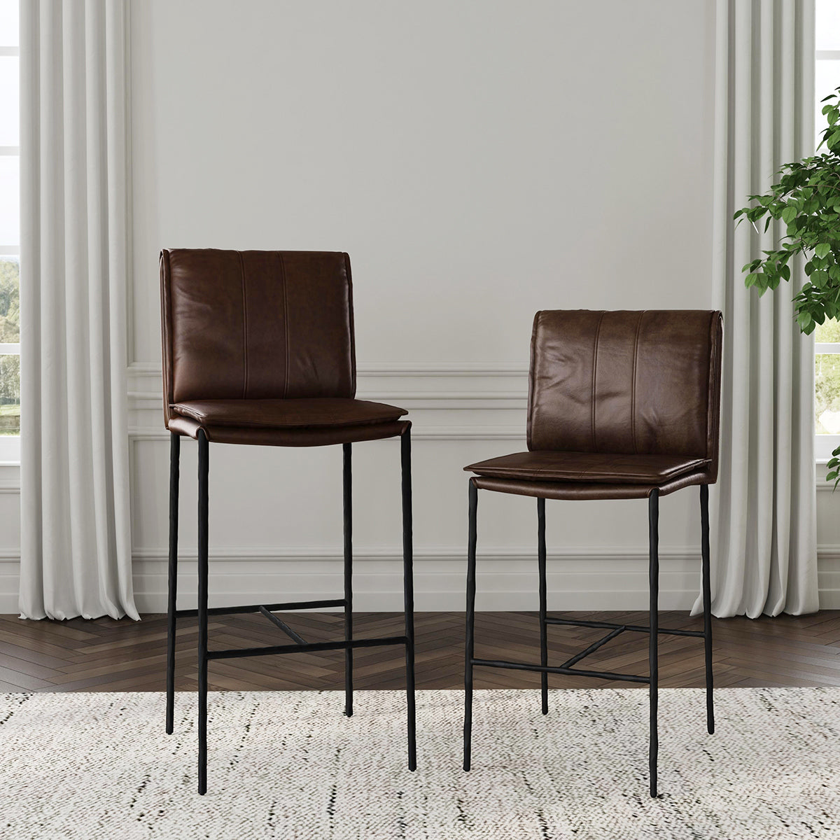 Mayer Truffle Brown Counter Stool by Classic Home at Eve Furniture