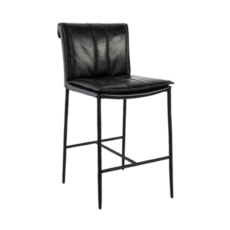 Mayer Counter Stool - Jet Black by Classic Home at Eve Furniture