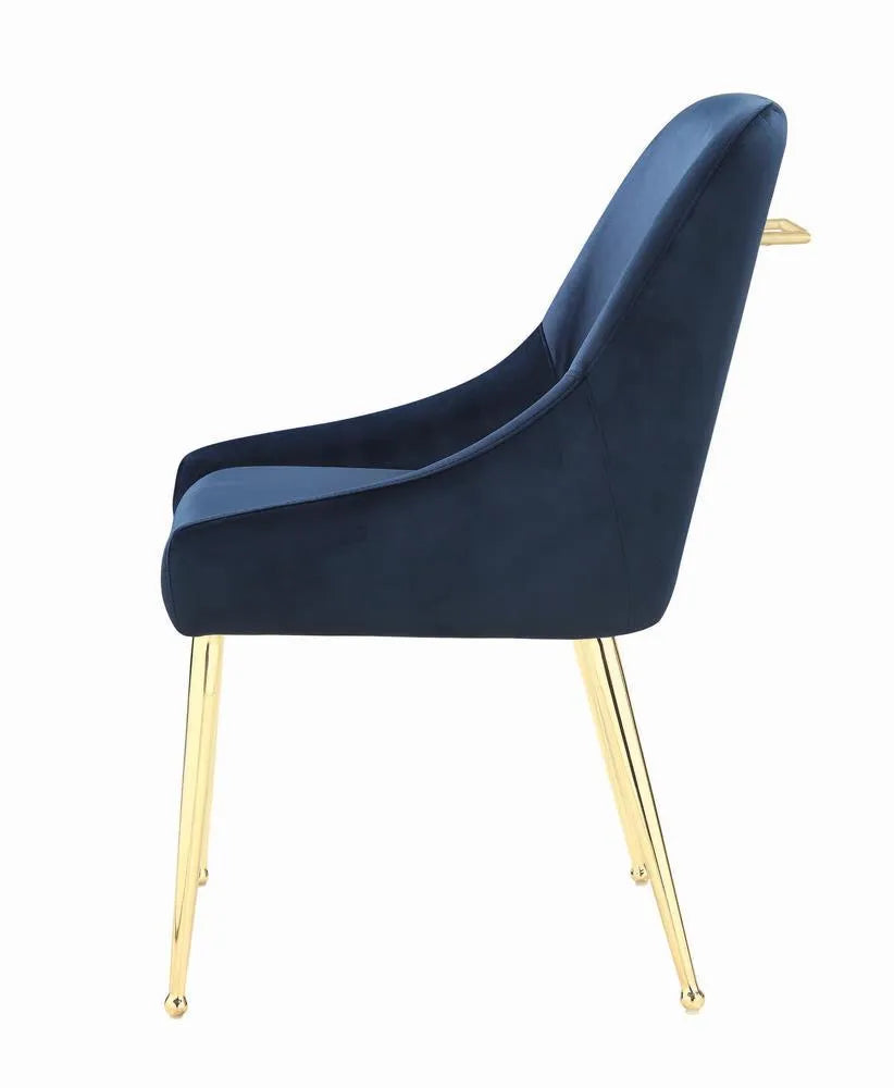 Mayette Dark Ink Blue Side Chairs, Set of 2 by Coaster at Eve Furniture