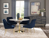 Mayette Dark Ink Blue Side Chairs, Set of 2 by Coaster at Eve Furniture