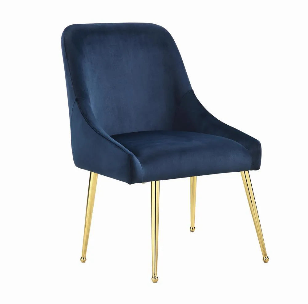 Mayette Dark Ink Blue Side Chairs, Set of 2 by Coaster at Eve Furniture
