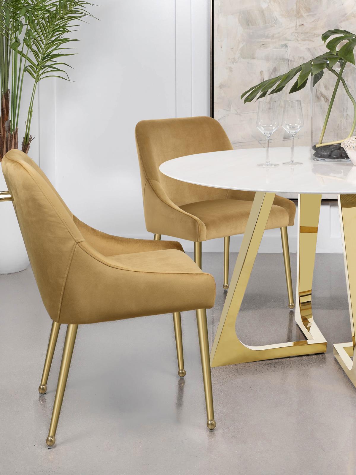 Mayette Parsons Wingback Dining Side Chairs Cognac (Set of 2) by Coaster at Eve Furniture