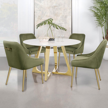 Mayette Parsons Wingback Dining Side Chairs Olive (Set of 2) by Coaster at Eve Furniture