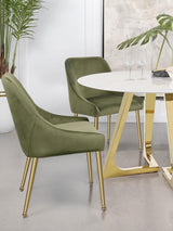 Mayette Parsons Wingback Dining Side Chairs Olive (Set of 2) by Coaster at Eve Furniture