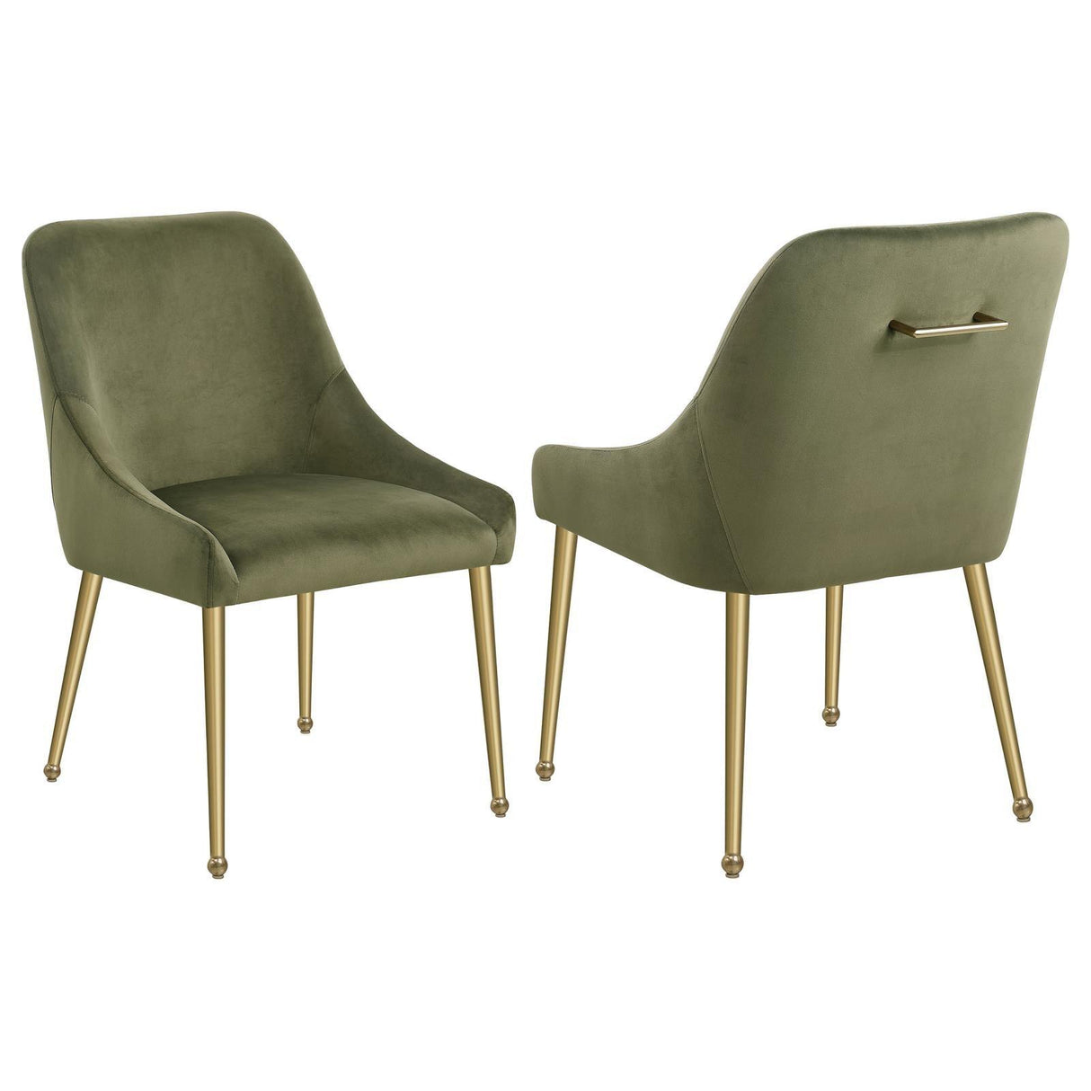 Mayette Parsons Wingback Dining Side Chairs Olive (Set of 2) by Coaster at Eve Furniture
