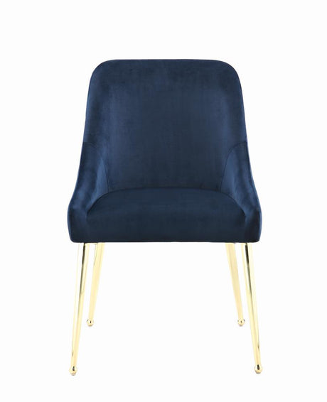 Mayette Dark Ink Blue Side Chairs, Set of 2