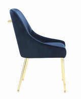 Mayette Dark Ink Blue Side Chairs, Set of 2