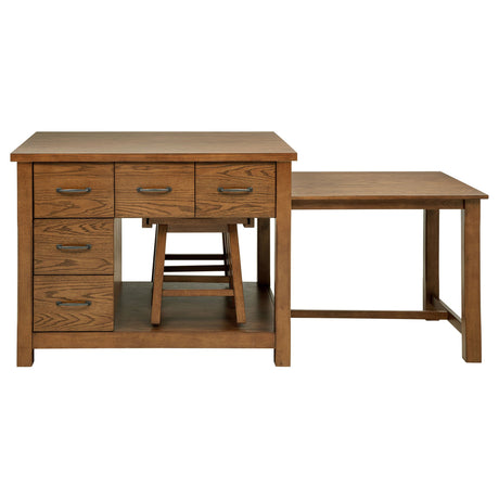 Mayfair Dark Oak 3-piece Kitchen Island with Extension Table by Coaster at Eve Furniture