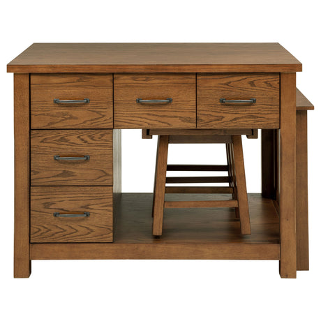 Mayfair Dark Oak 3-piece Kitchen Island with Extension Table by Coaster at Eve Furniture