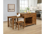 Mayfair Dark Oak 3-piece Kitchen Island with Extension Table by Coaster at Eve Furniture