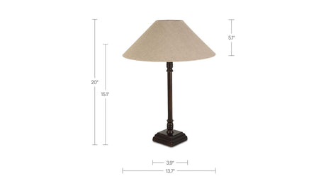Mayfair Table Lamp Brown by Moe's Home at Eve Furniture
