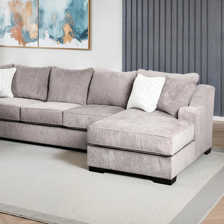 Mayfield Gray Right Arm Facing Sectional by Furniture of America at Eve Furniture