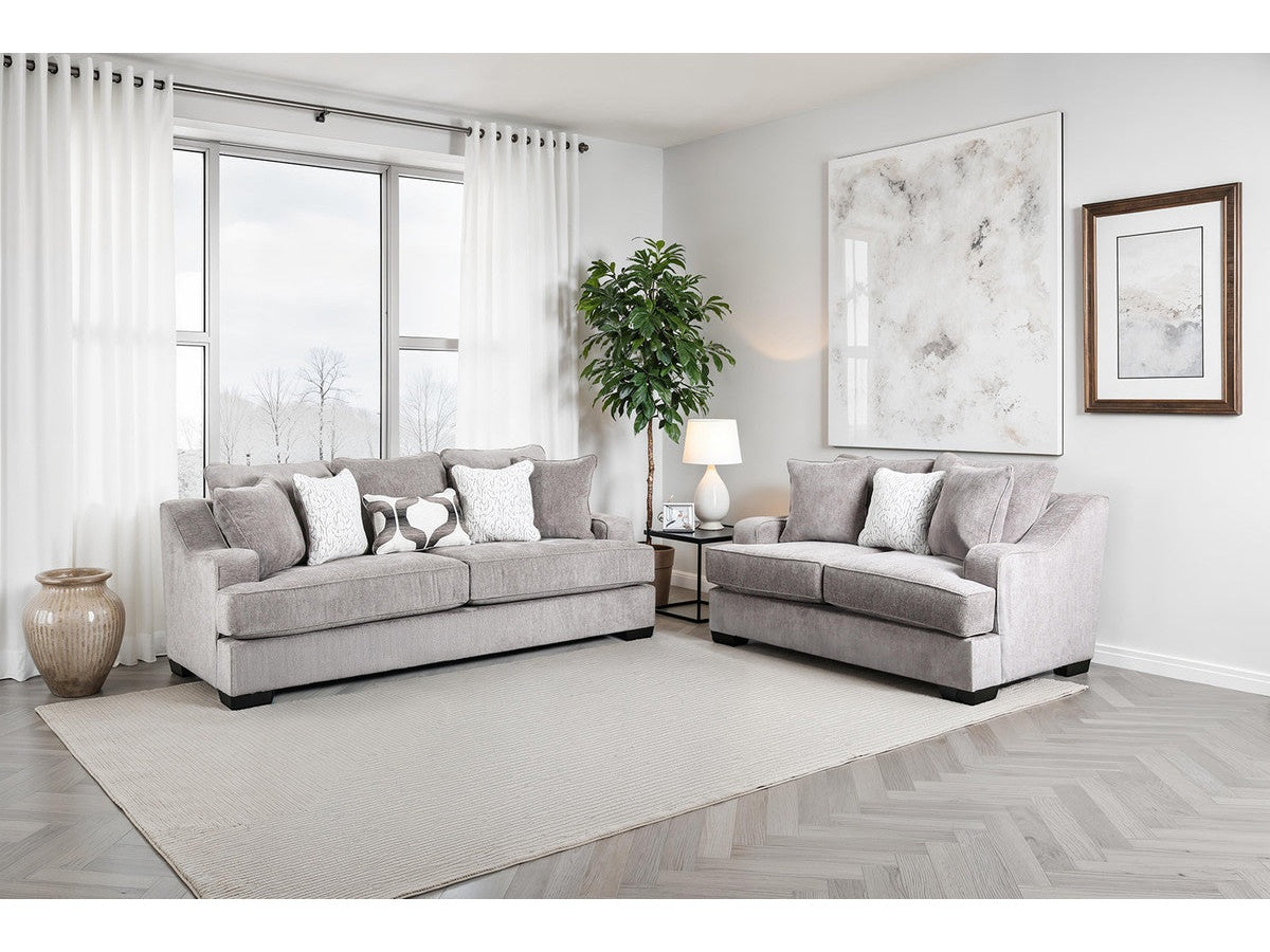 Mayfield Gray Sofa & Loveseat by Furniture of America at Eve Furniture