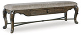 Maylee Dark Brown 63" Dining Bench by Ashley at Eve Furniture
