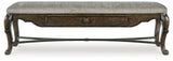 Maylee Dark Brown 63" Dining Bench by Ashley at Eve Furniture