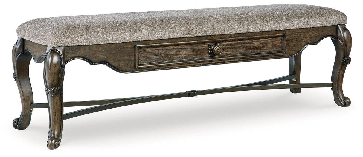 Maylee Dark Brown 63" Dining Bench by Ashley at Eve Furniture
